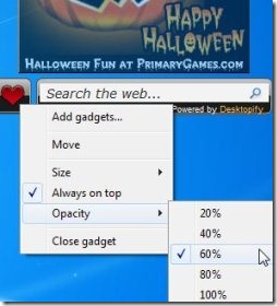 Halloween countdown clock settings