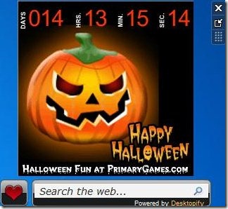 Halloween countdown clock timer