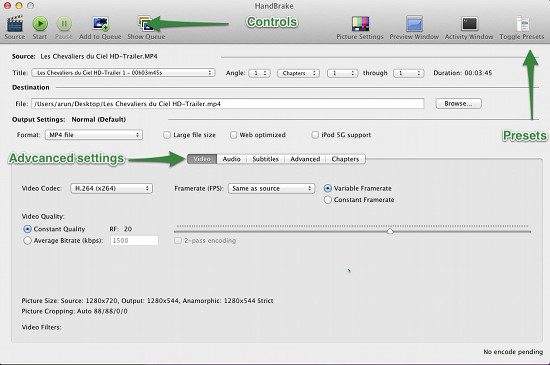 how to use handbrake for mac