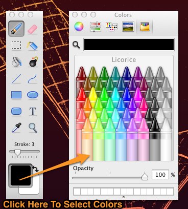 Paintbrush how to select colors