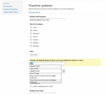 Rlist scheduling recording task