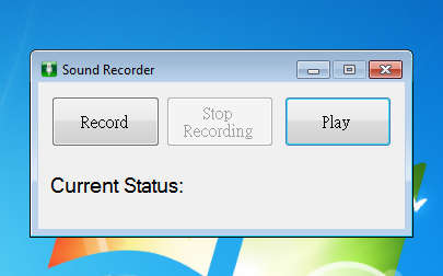 Free Sound Recorder Default Window