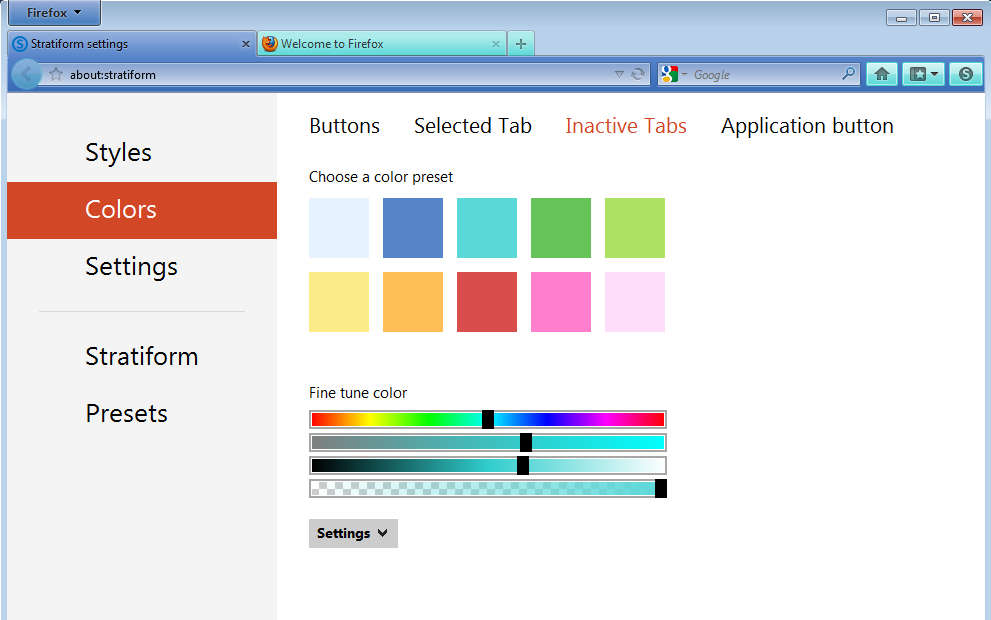 Stratiform default window