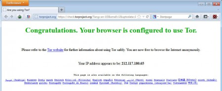 Tor TorBrowser screenshot