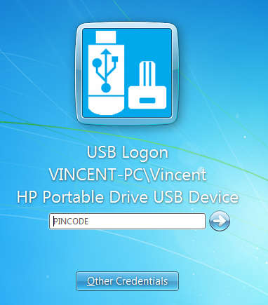 VSUsbLogon logon window