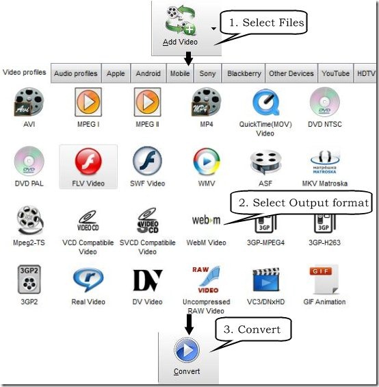 Video to Video Converter formats