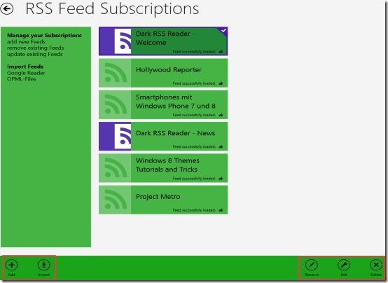 Windows 8 RSS Reader