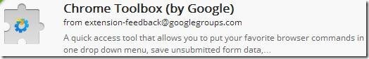 chrome toolbox interface