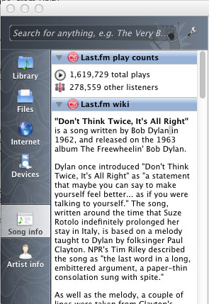 clementine last.fm screenshot