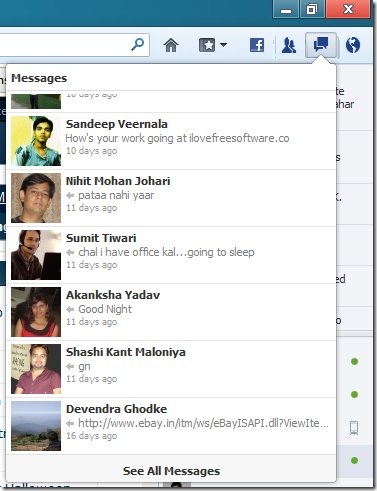 facebook messenger for firefox messages