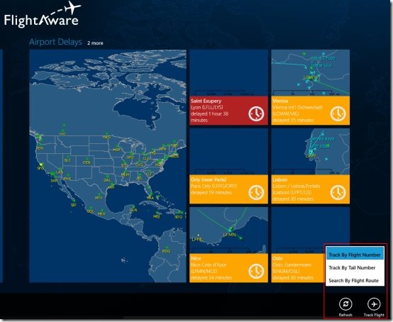 flight tracking Windows 8 app