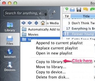 how to add media clementine screenshot