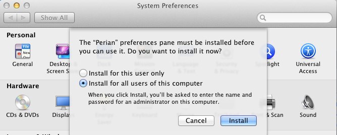 how to install persian prefernce panel