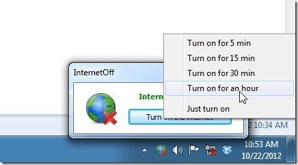 internet off turn on