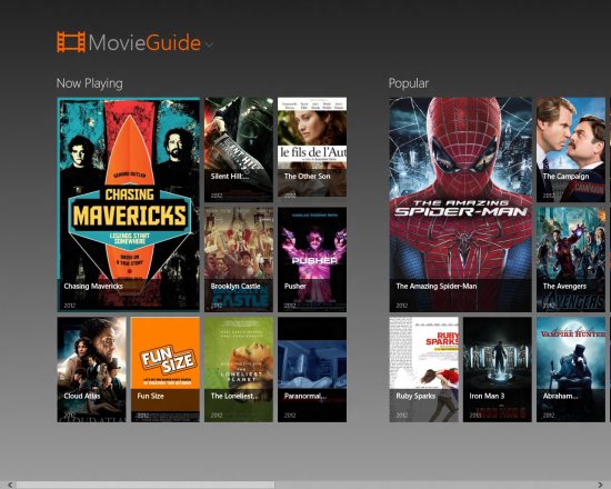 movie guide screenshot