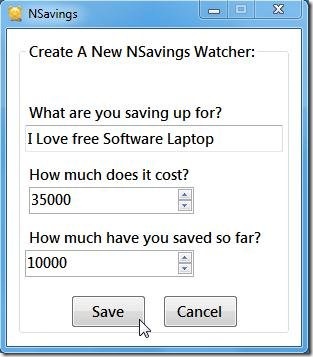 nsavings initial settings