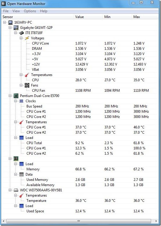 open hardware monitor monitoring