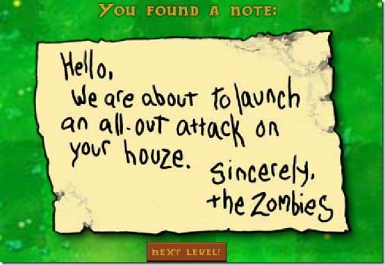 plant vs zombies note