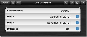 powerOne Business Calculator Date Converter