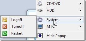 system tray application system