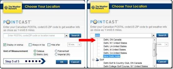 the network weather app location