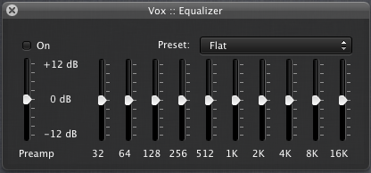 vox for mac equilizer