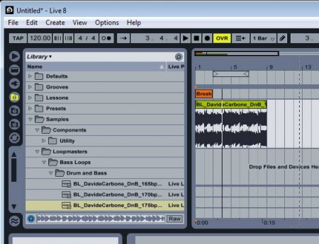 Ableton Live session tracks