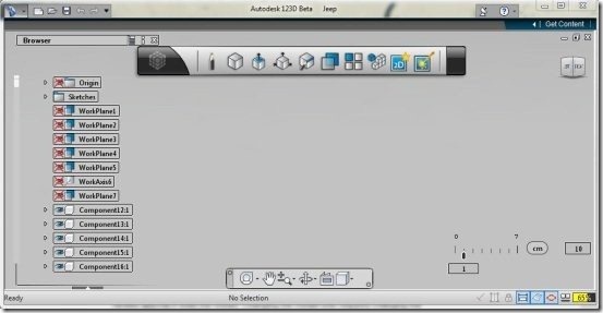 Autodesk123D interface