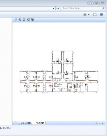 Bentley DGN Reader sidebar preview plan