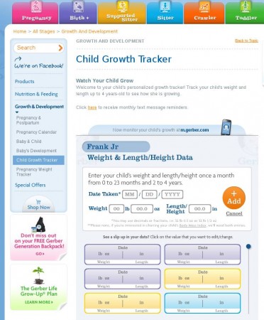 Child Growth Tracker weight and height