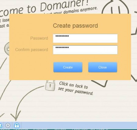 Domainer password created