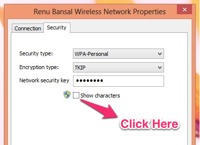 recover the wifi password from windows 8