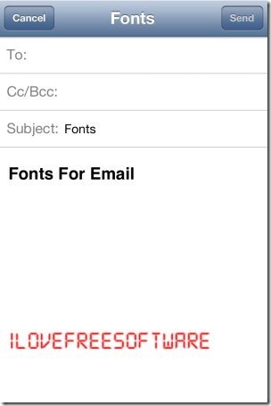 Font for Email Text Embed
