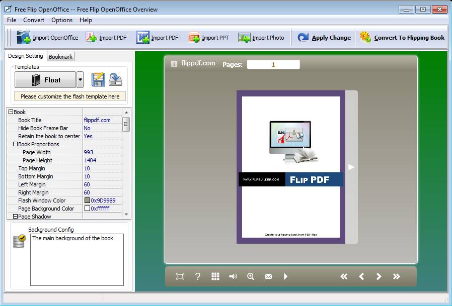 Free Flip OpenOffice default window