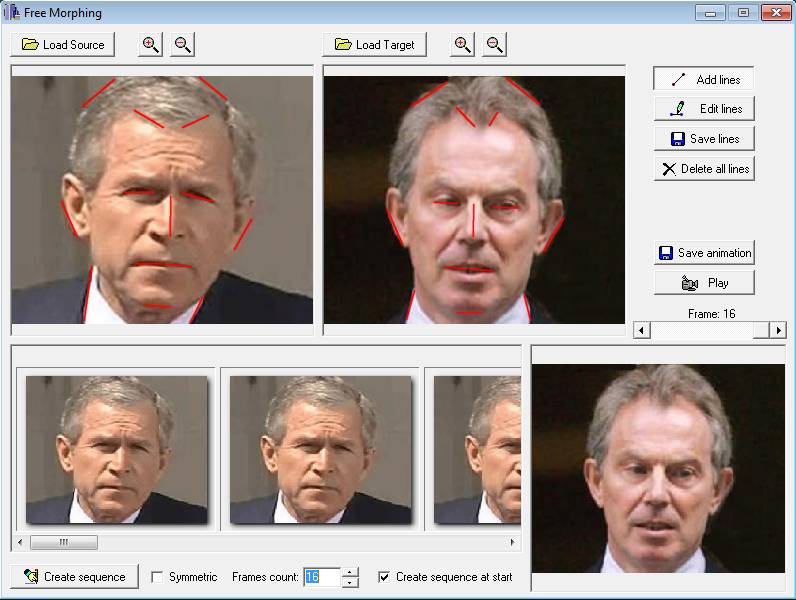 Free Image Morphing Software: Free Morphing Free Morphing example image