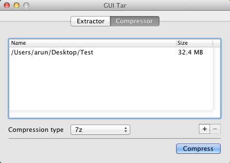 GUI Tar mac