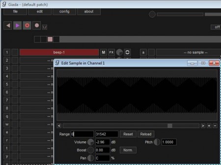 Giada mixing samples editing waveform