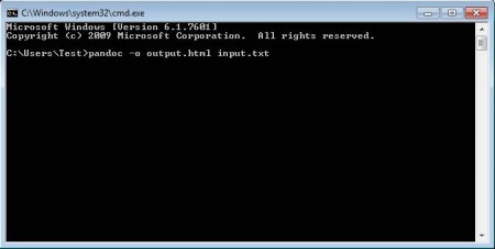 Pandoc command line tool