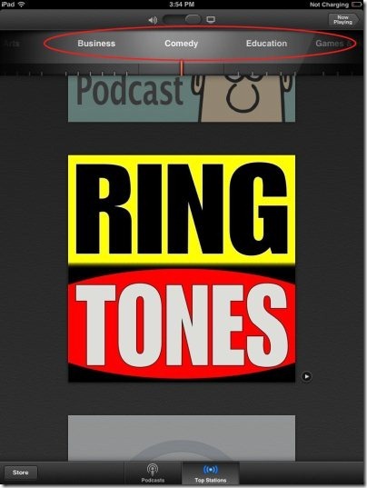Podcasts categories