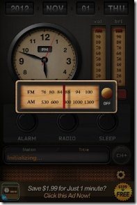 Radio Alarm Clock App