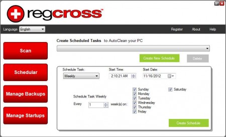 RegCross scheduling registry scan