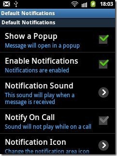 SMS Popup Notifications