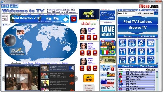 TV 001 free internet tv software