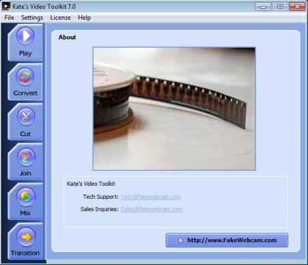 Video Toolkit default window