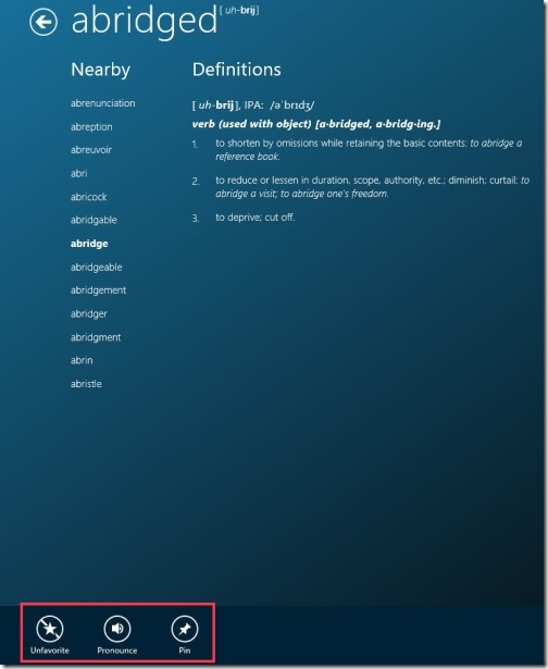 Windows 8 Dictionary