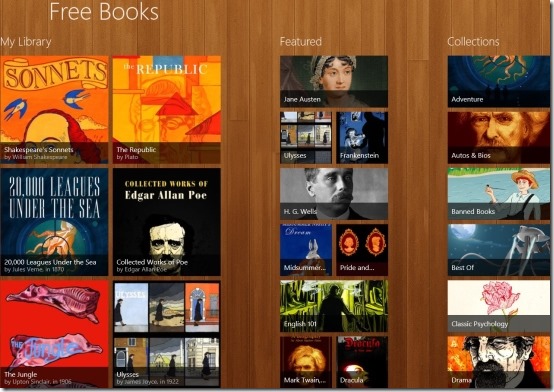 Windows 8 eBook app