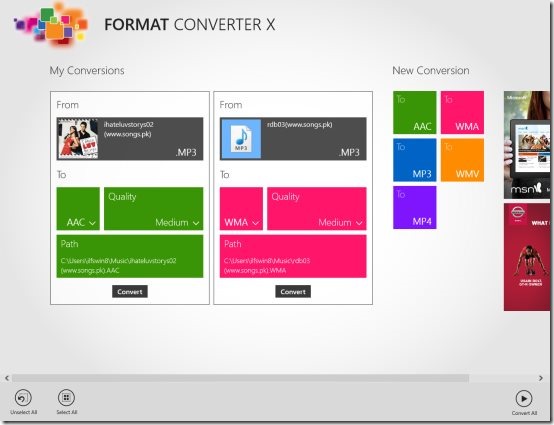 Windows 8 media format converter