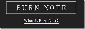 burn note to send secret notes