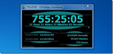 countdown clock interface