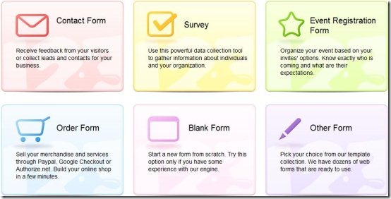 creating an online form 123 contact forms